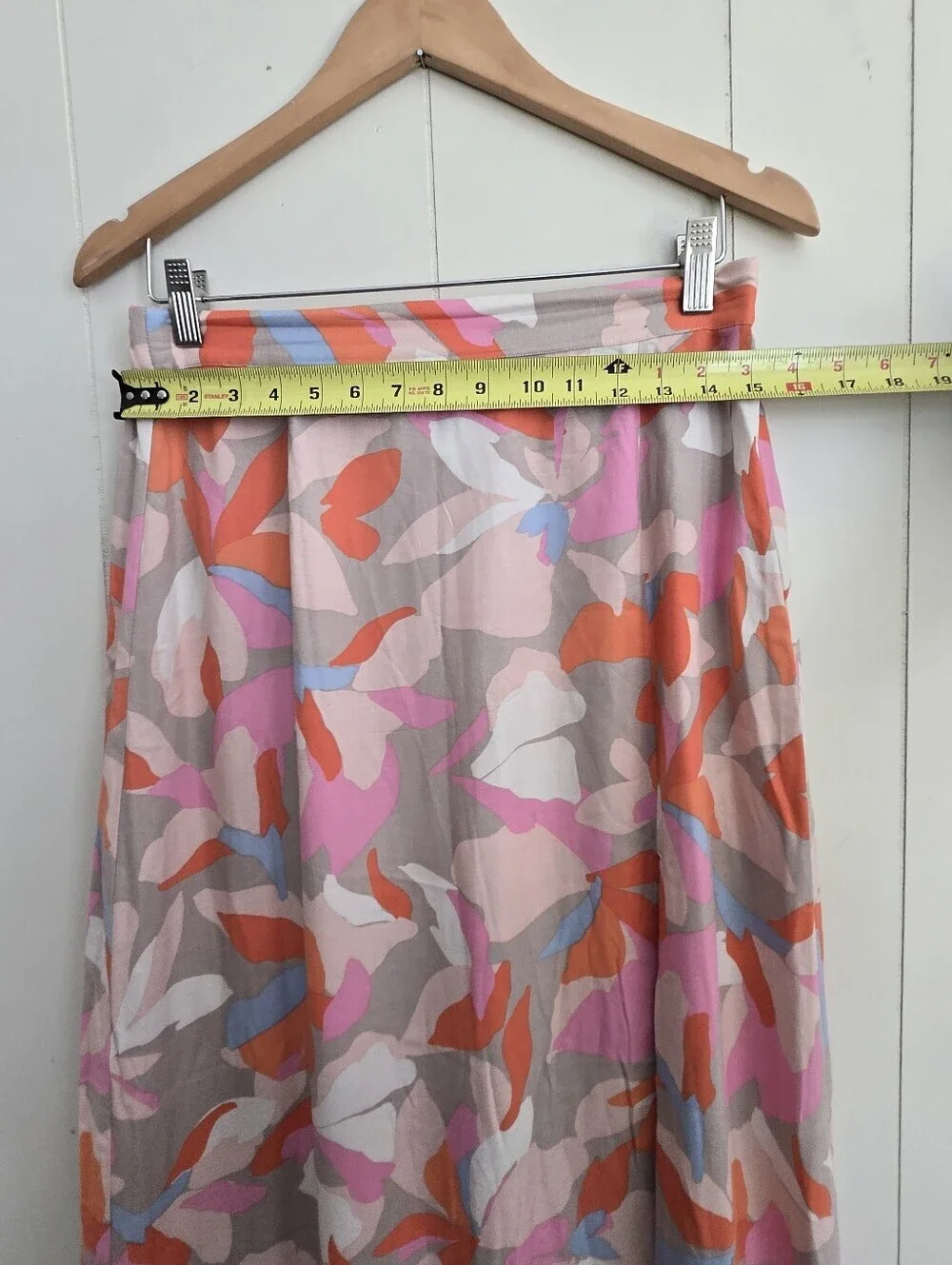 Saltwater LUXE Beige Maxi Skirt Floral Print-Size M